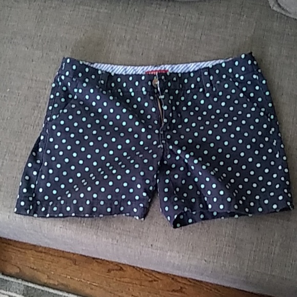 Adorable Navy blue with mint polka dots shorts - Picture 1 of 2